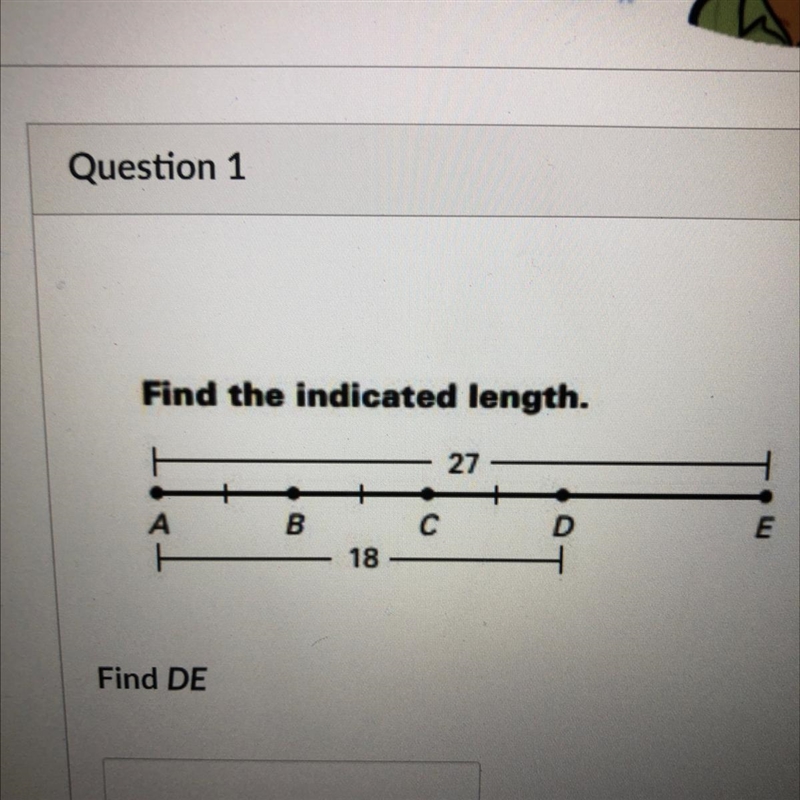 Find the indicated length Find DE-example-1