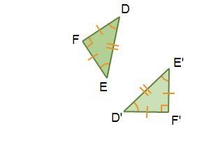 A transformation of ΔDEF results in ΔD'E'F'. Which transformation maps the pre-image-example-1