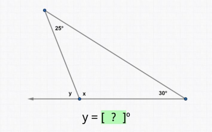 Use angle sum theory to find Y.-example-1