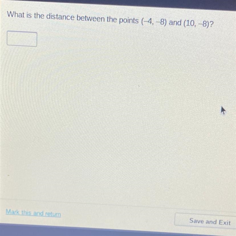 What is the distance between the points (-4,-8) and (10,-8)?-example-1