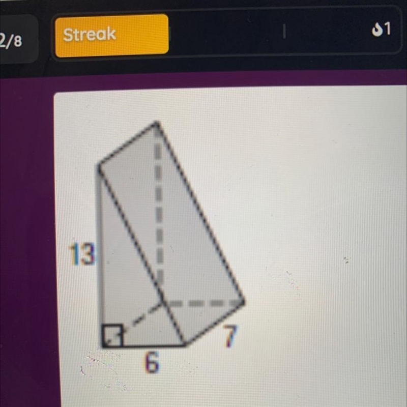 Find the surface area and volume. show your work.-example-1