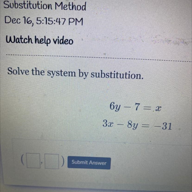 Бу — 7 = 7 3х — 8y = — 31-example-1