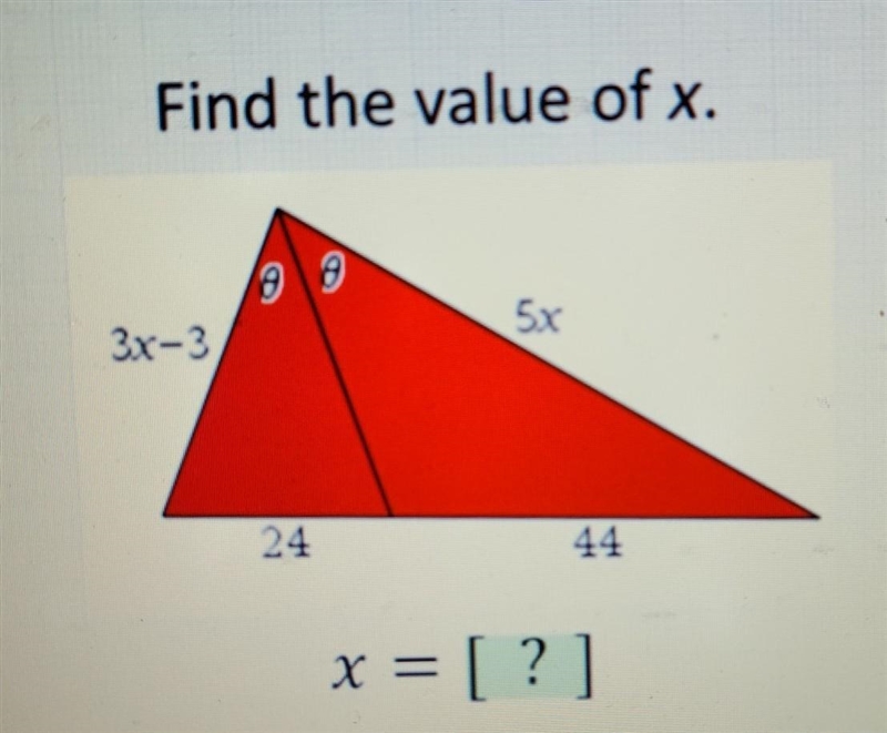 Find the value of x.​-example-1