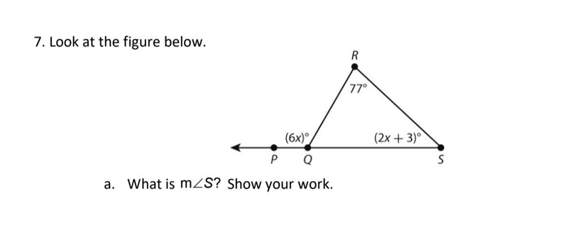 Help find the angle of s and what is x?-example-1