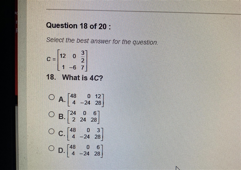 Matrices and determinants What is 4c?-example-1