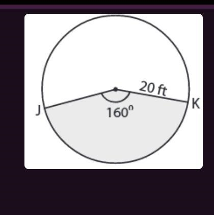 What is the area of the shaded sector ?-example-1