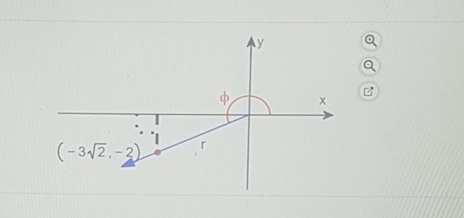 Find the three trigonometric function values for the angle ø shown. sin ø = cos ø = tan-example-1