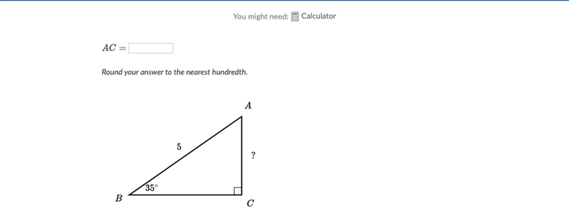 AC = Round your answer to the nearest hundredth.-example-1