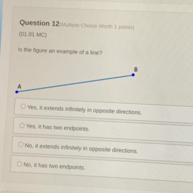 Is the figure an example of a line?-example-1