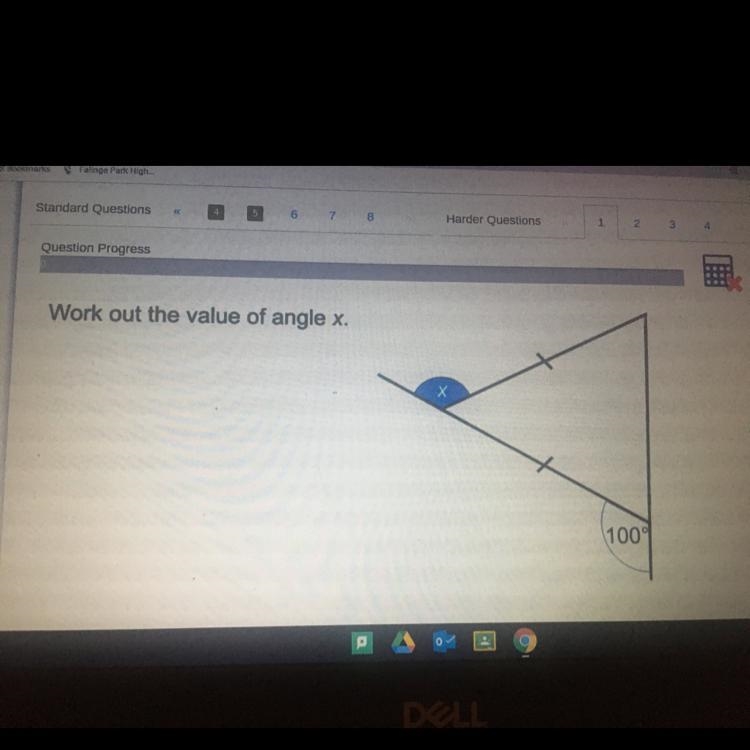 Work out the value of angle x and how ??-example-1