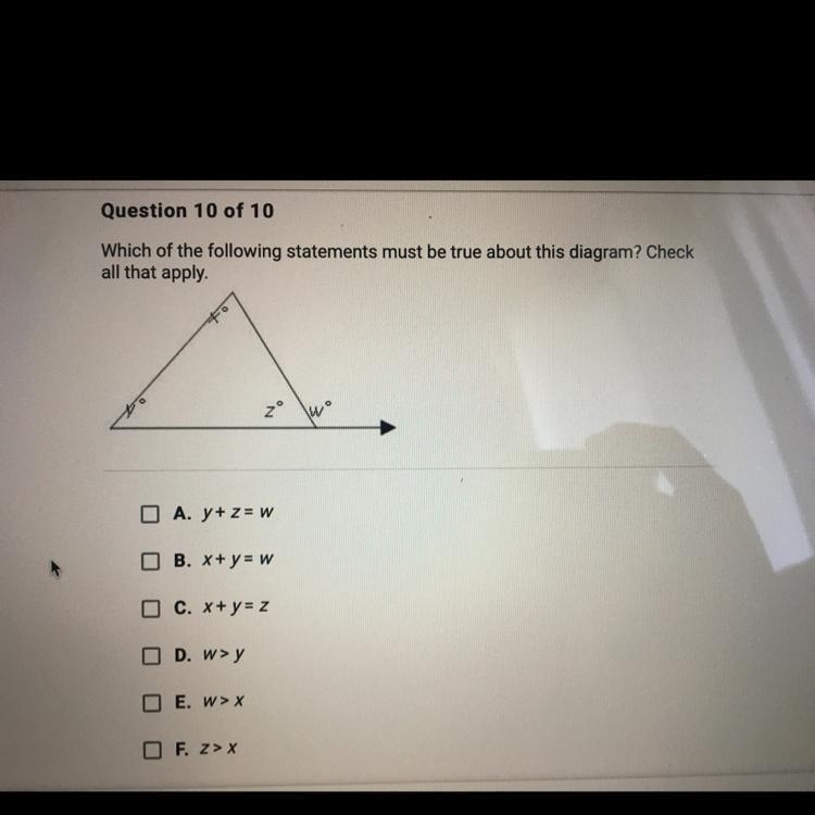 Which of the following statements must be true about the diagram? Check all that apply-example-1