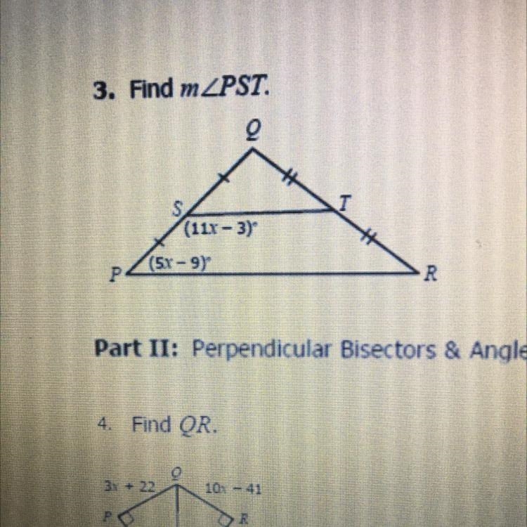 3. Find mZPST. 9 T (111 - 3)" (58-9) Р R-example-1