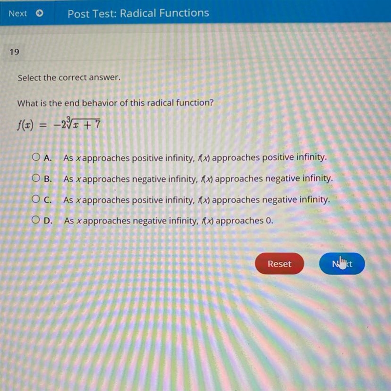 What’s the answer to this radical function-example-1