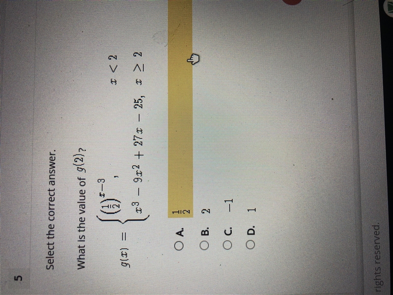 What is the value of g(2)?-example-1