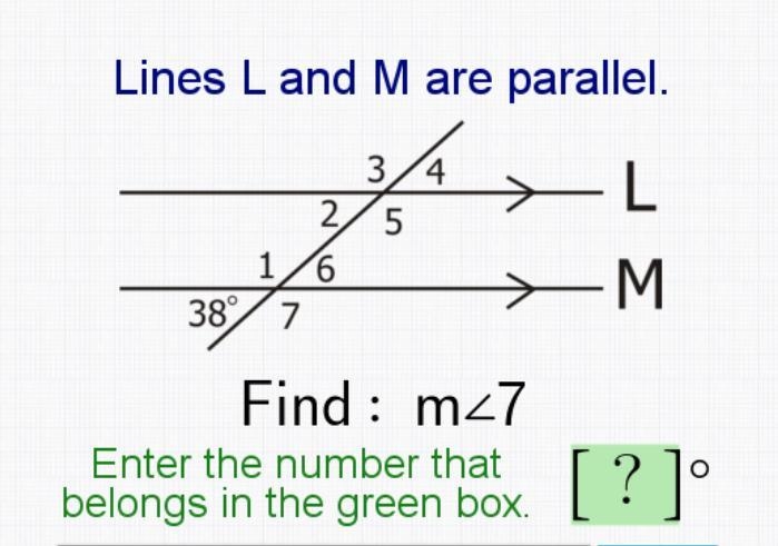 Lines L and M are parallel find M7-example-1