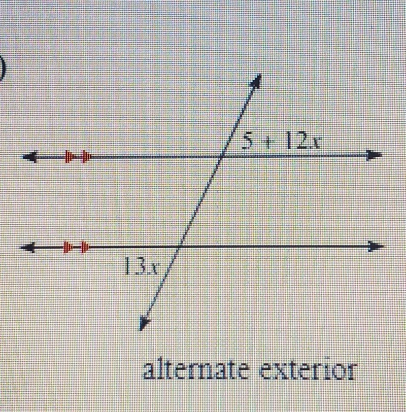 Solve for x and i already named the angle​-example-1