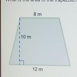 What is the area of the trapezoid? 80 m² 96 m² 100 m2 120 m²​-example-1