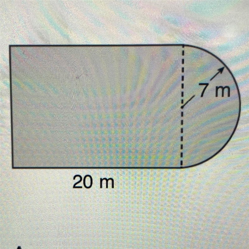 Find the area of a compound shape The answer is 357 m^2 I just need the steps.....-example-1