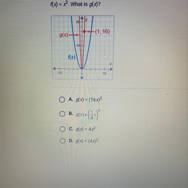 F(x) = x2. What is g(x)?-example-1