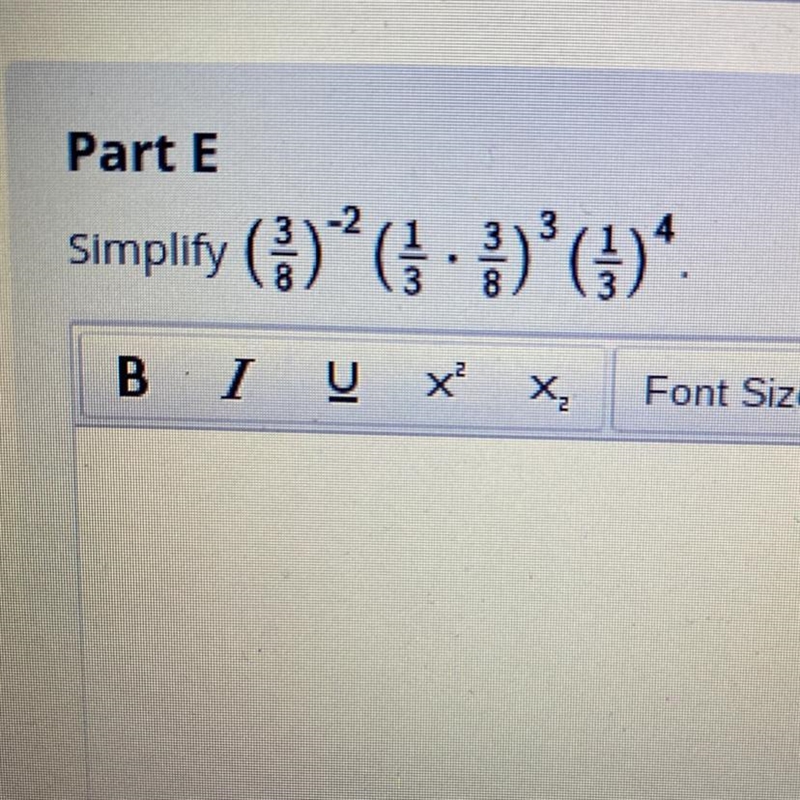 simplify. can you please help? I don’t know how to do negative exponents. And I forgot-example-1