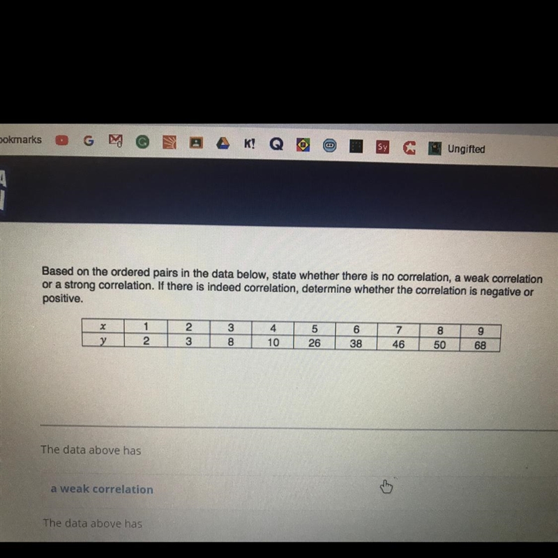 Is there a correlation and is it negative or positive?-example-1