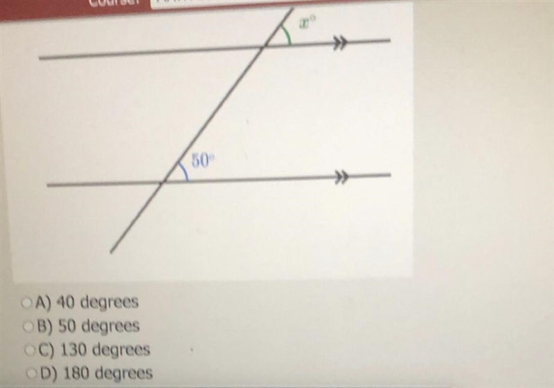 Below are 2 parallel lines with a third line intersecting them. What is the value-example-1