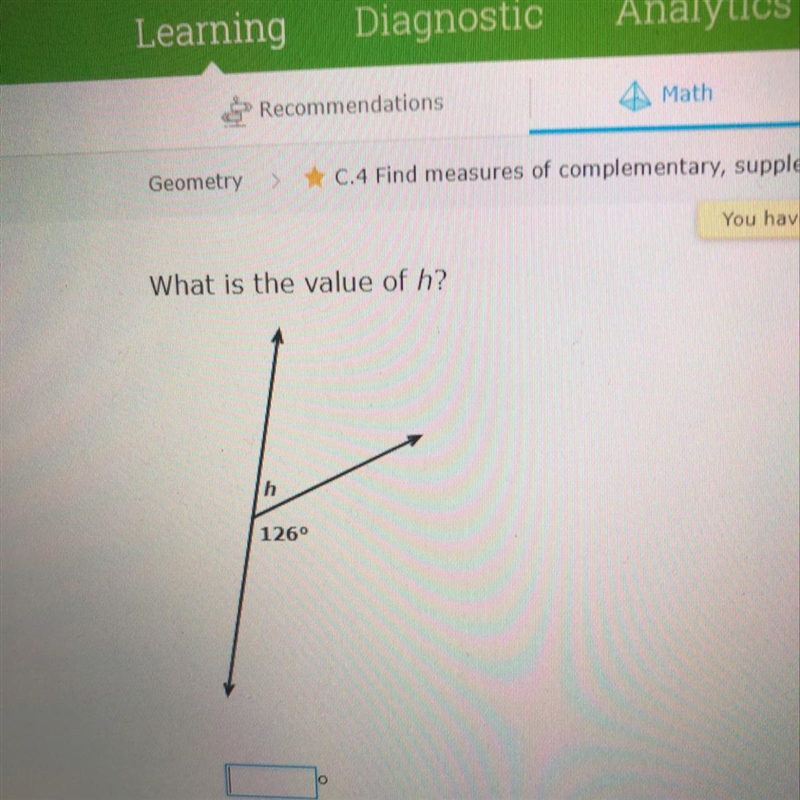 What is the value of h￼￼!!!!!-example-1