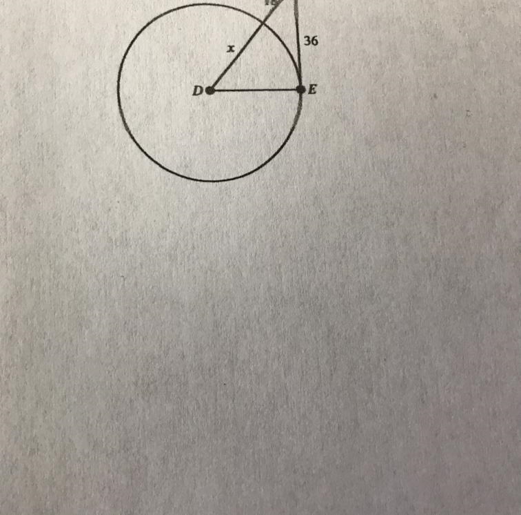 Find xAssume that segments that appear tangent are tangent-example-1