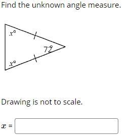 Find the unknown angle measure.-example-1