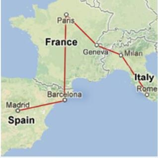 Janelle and her family are traveling around Europe by train. Their trip will begin-example-1