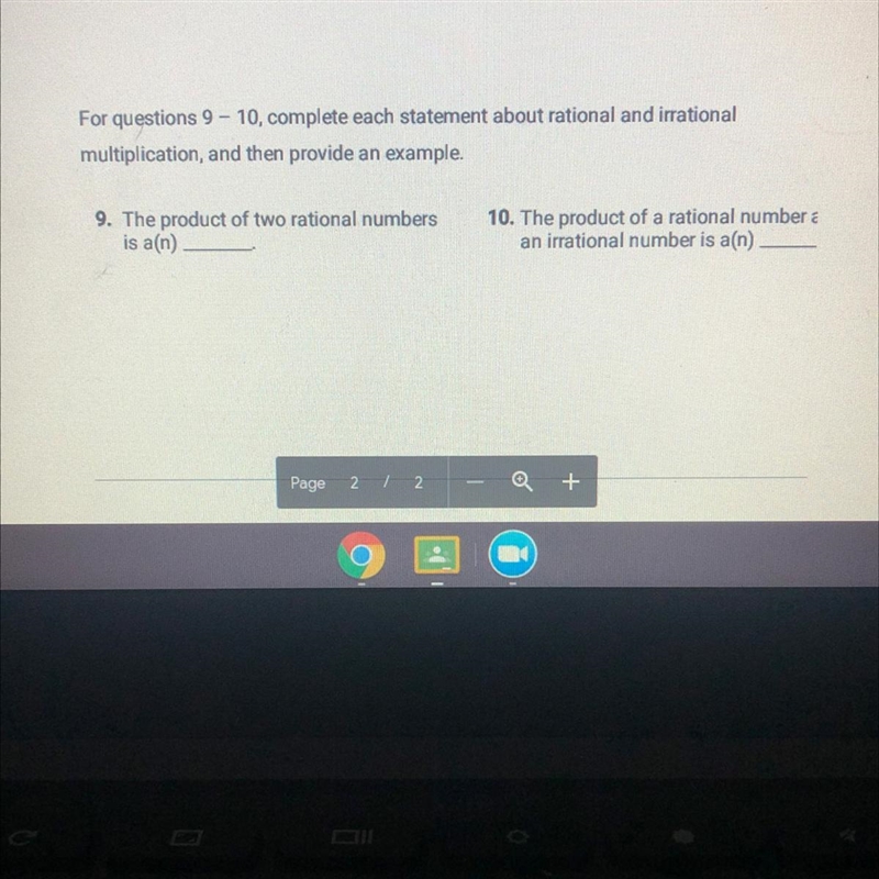 9. The product of two rational numbers is a(n)-example-1