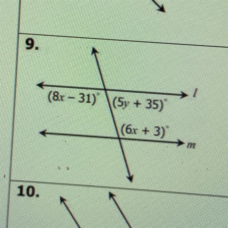 Find the value of each missing variable.-example-1