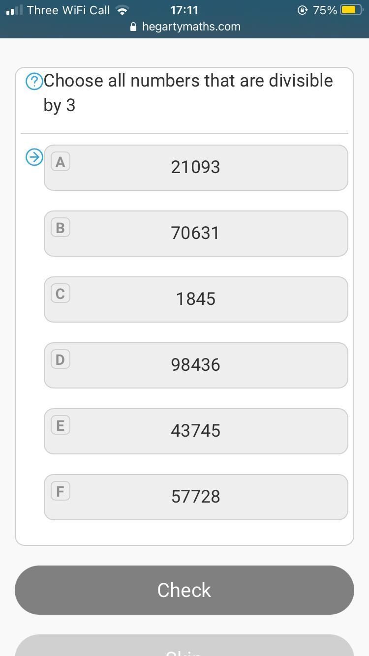 Choose all numbers that are divisible by 3-example-1