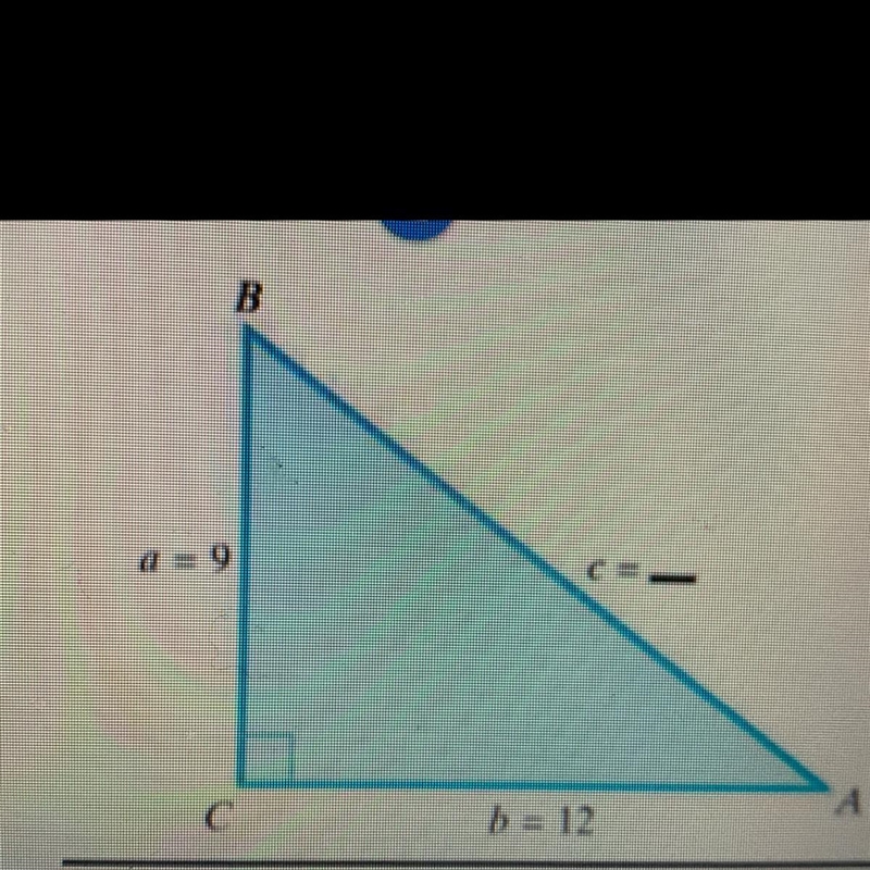 2. Use the Pythagorean theorem to find the missing side of the following right triangles-example-1