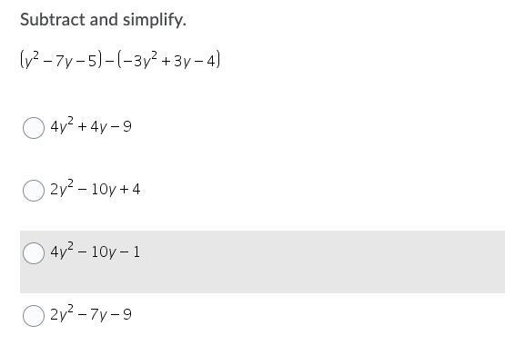 Subtract and simplify. please help-example-1