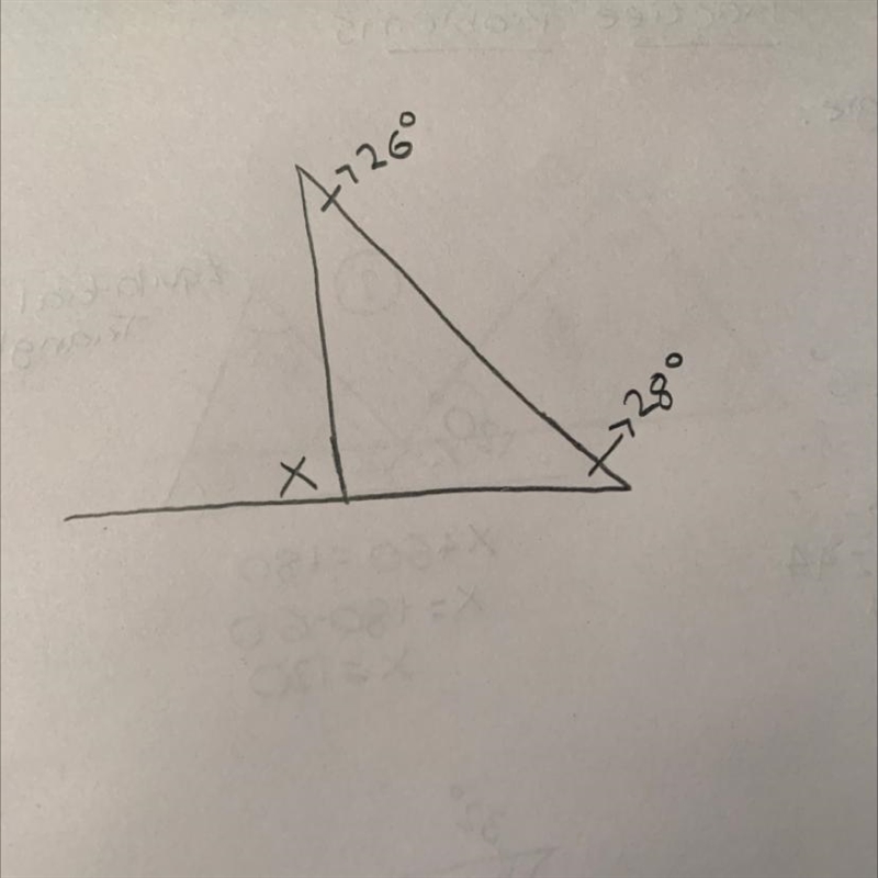 I need to find the missing angle of this triangle or whatever it is-example-1