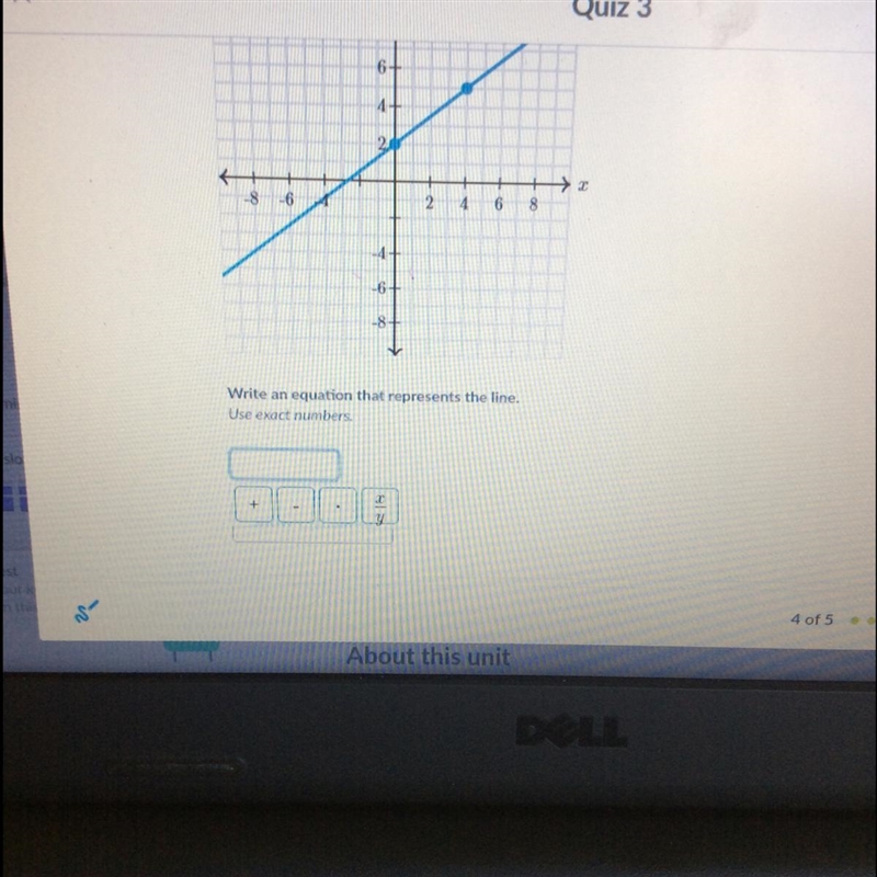 Write the equation represents the line.-example-1