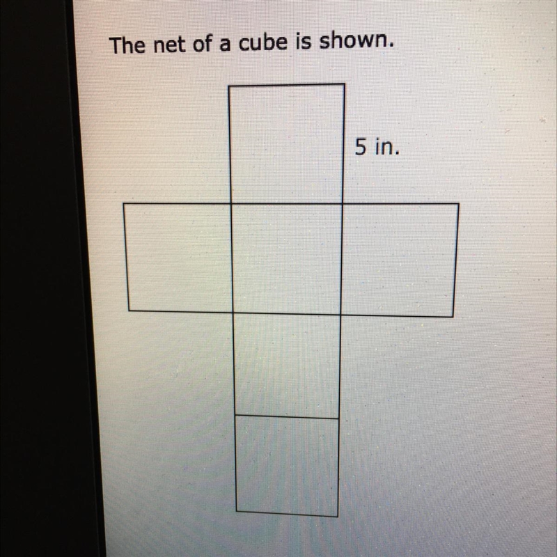 The net of a cube is shown.-example-1