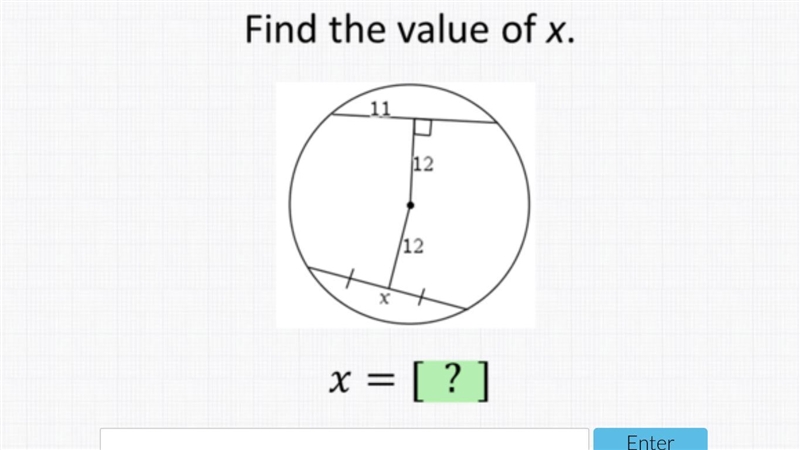 Find the value of x geometry-example-1