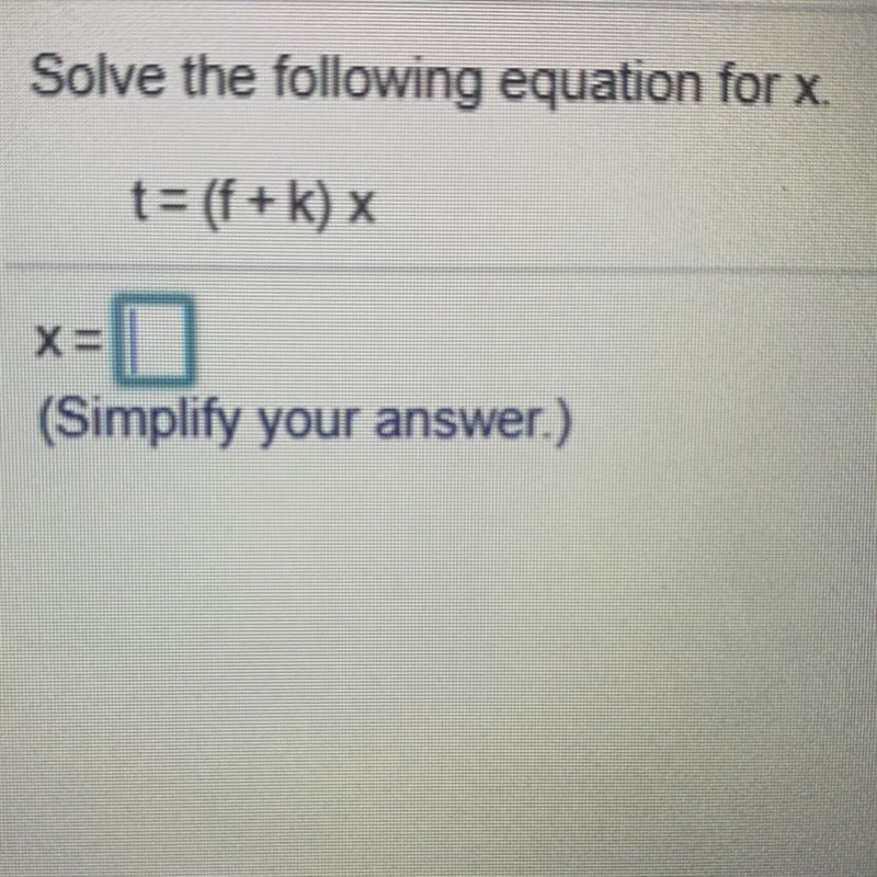 Solve the following equation for x.-example-1