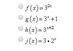 Which of the exponential functions below has a y-intercept of 2?-example-1