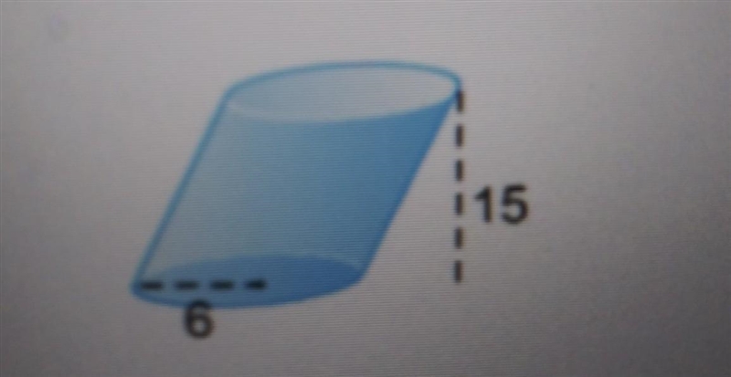 if a right cylinder have the same radius and height as the oblique cylinder shown-example-1