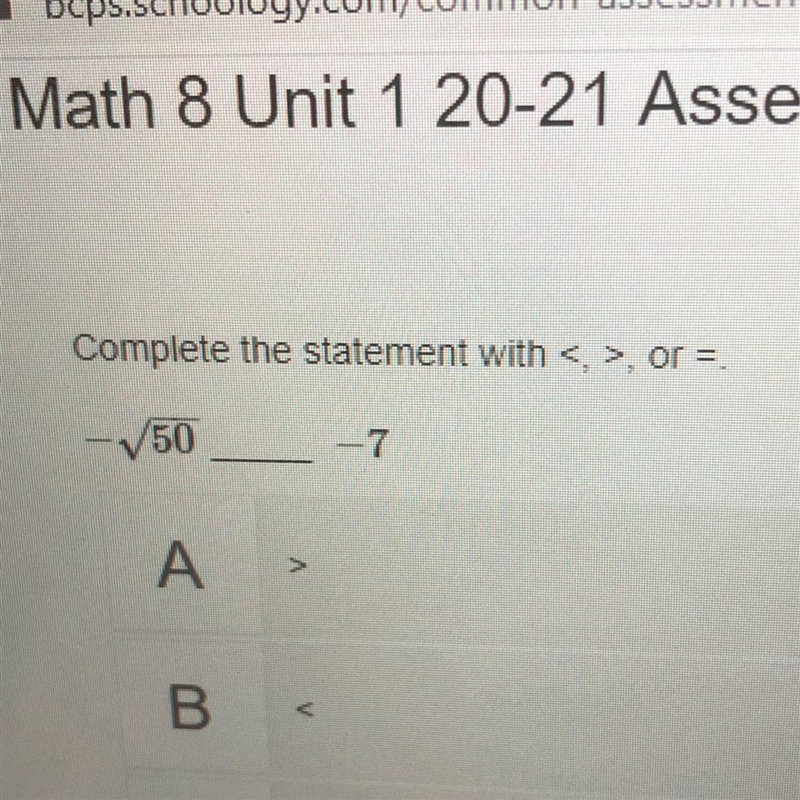 Complete the statement with <, >, or =.-example-1