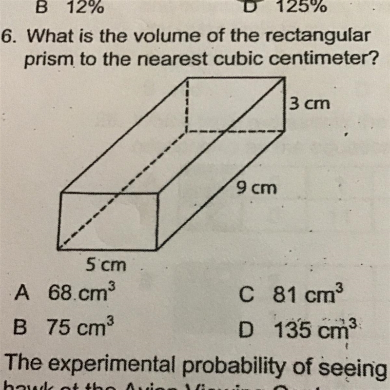 What is the volume of the rectangular prism to the nearest cubic centimeter? A 68.cm-example-1