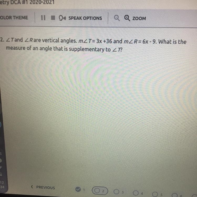 2. measure of an angle that is supplementary to-example-1