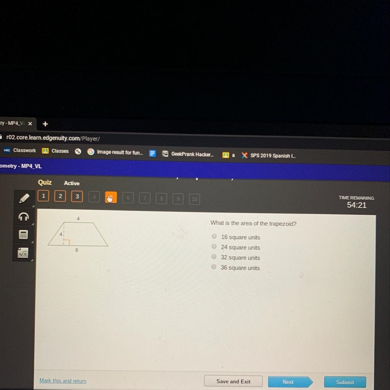 What is the area of the trapezoid?-example-1