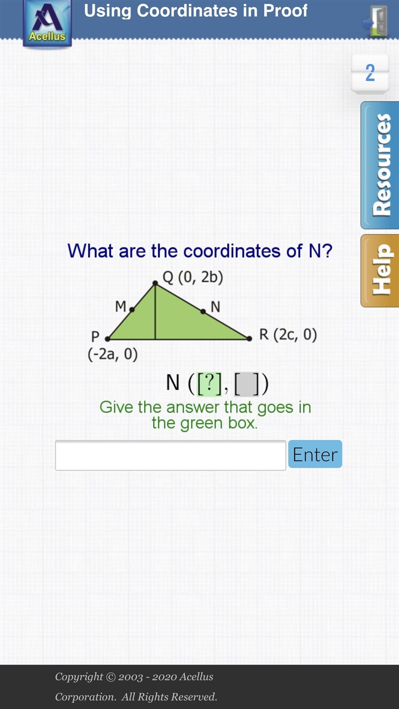 What are the coordinates of N?-example-1