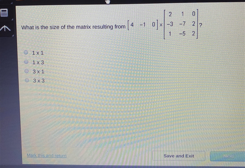 What is the size of the matrix resulting from...-example-1