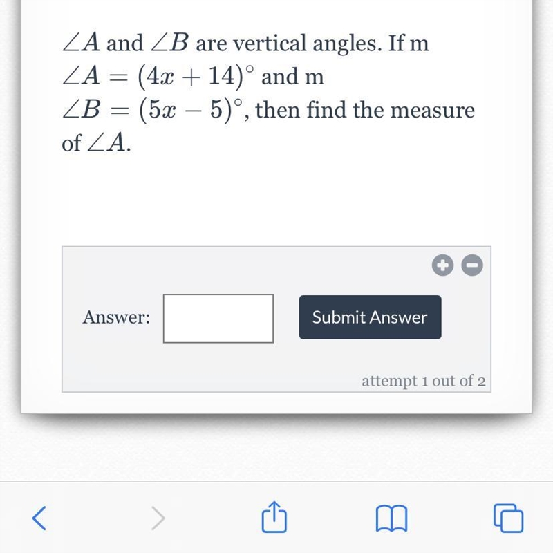 Find the measure of angle a-example-1