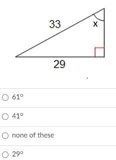 PLEASE HELP IM BEGGING YOU!!! Find the value of x. Round angle measures to the nearest-example-1